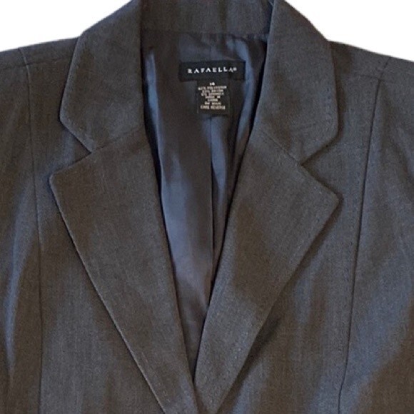 Rafaella 2 Button Stretch Blazer Jacket with Pockets in Grey - Size 14 - Picture 3 of 7